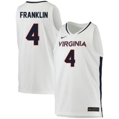 Armaan Franklin Jersey #4 Virginia Cavaliers College Basketball Stitched White