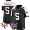Bijan Robinson Jersey #5 Texas Longhorns Sugar Bowl Patch Vapor Football Black Alternate