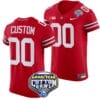 Custom Ohio State Jersey Name and Number Cotton Bowl Patch 2023 Football Scarlet