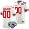 Custom Ohio State Jersey Name and Number Cotton Bowl Patch 2023 Football White