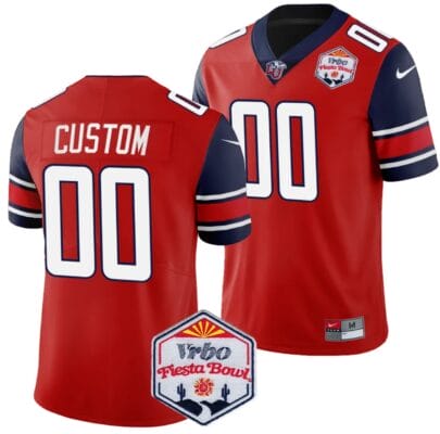 Custom Liberty Flames Jersey Name and Number Fiesta Bowl Patch 2024 Football Red