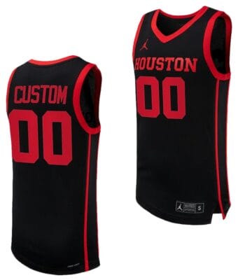 Custom Houston Cougars Jersey Name and Number Basketball Replica Uniform Black