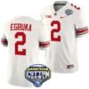 Emeka Egbuka Jersey #2 Ohio State Buckeyes Cotton Bowl Patch 2023 Football White