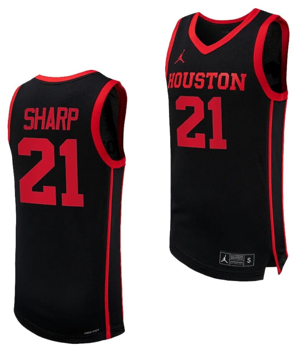 Emanuel Sharp Jersey #21 Houston Cougars Basketball Replica Uniform Black