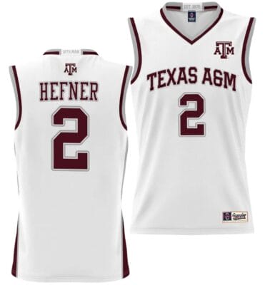 Hayden Hefner Jersey #2 Texas Aggies NIL College Basketball Jersey Lightweight White