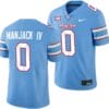 Houston Cougars Oilers Themed #0 Joseph Manjack IV Jersey NCAA Football Blue