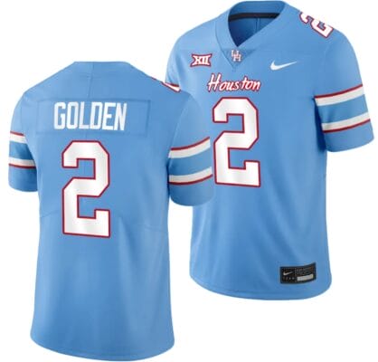 Houston Cougars Oilers Themed #2 Matthew Golden Jersey NCAA Football Blue