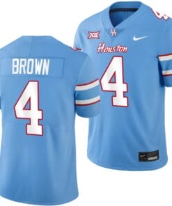 Houston Cougars Oilers Themed #4 Samuel Brown Jersey NCAA Football Blue