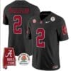 Jase McClellan Jersey #2 Alabama Crimson Rose Bowl Patch Football Black