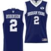 Jaxson Robinson Jersey #2 BYU Cougars NIL College Basketball Jersey Lightweight Navy