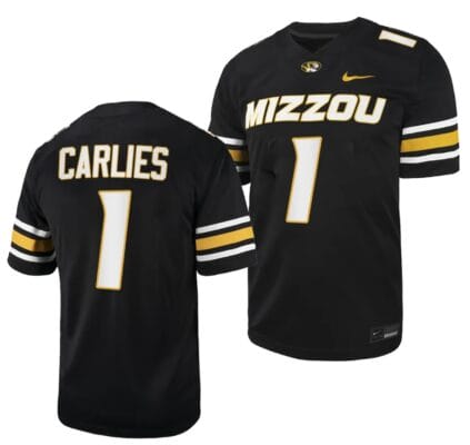 Missouri Tigers #1 Jaylon Carlies Jersey NCAA College Football 2023 Black