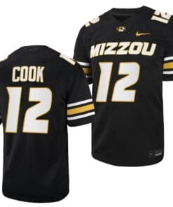 Missouri Tigers #12 Brady Cook Jersey NCAA College Football 2023 Black
