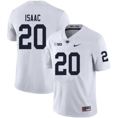 Penn State Adisa Isaac Jersey #20 College Football Game White With Name