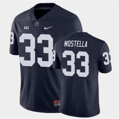 Penn State Bryce Mostell Jersey #33 College Football Game Navy With Name