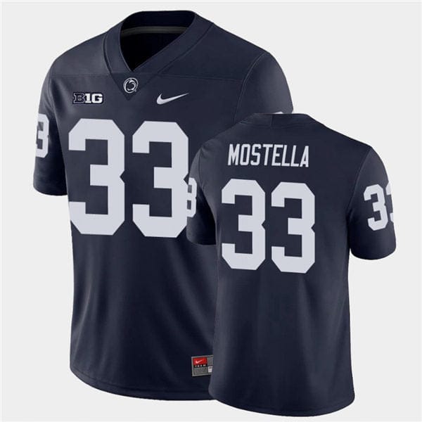 Penn State Bryce Mostell Jersey #33 College Football Game Navy With Name