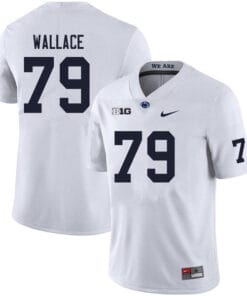 Penn State Caedan Wallace Jersey #79 College Football Game White With Name