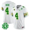 Spencer Webb Jersey #4 Oregon Ducks Honor Spencer Webb Patch Football White