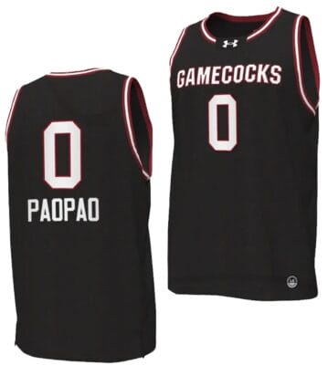 Te Hina Paopao Jersey #0 South Carolina Gamecocks College Basketball 2023-24 Replica Black