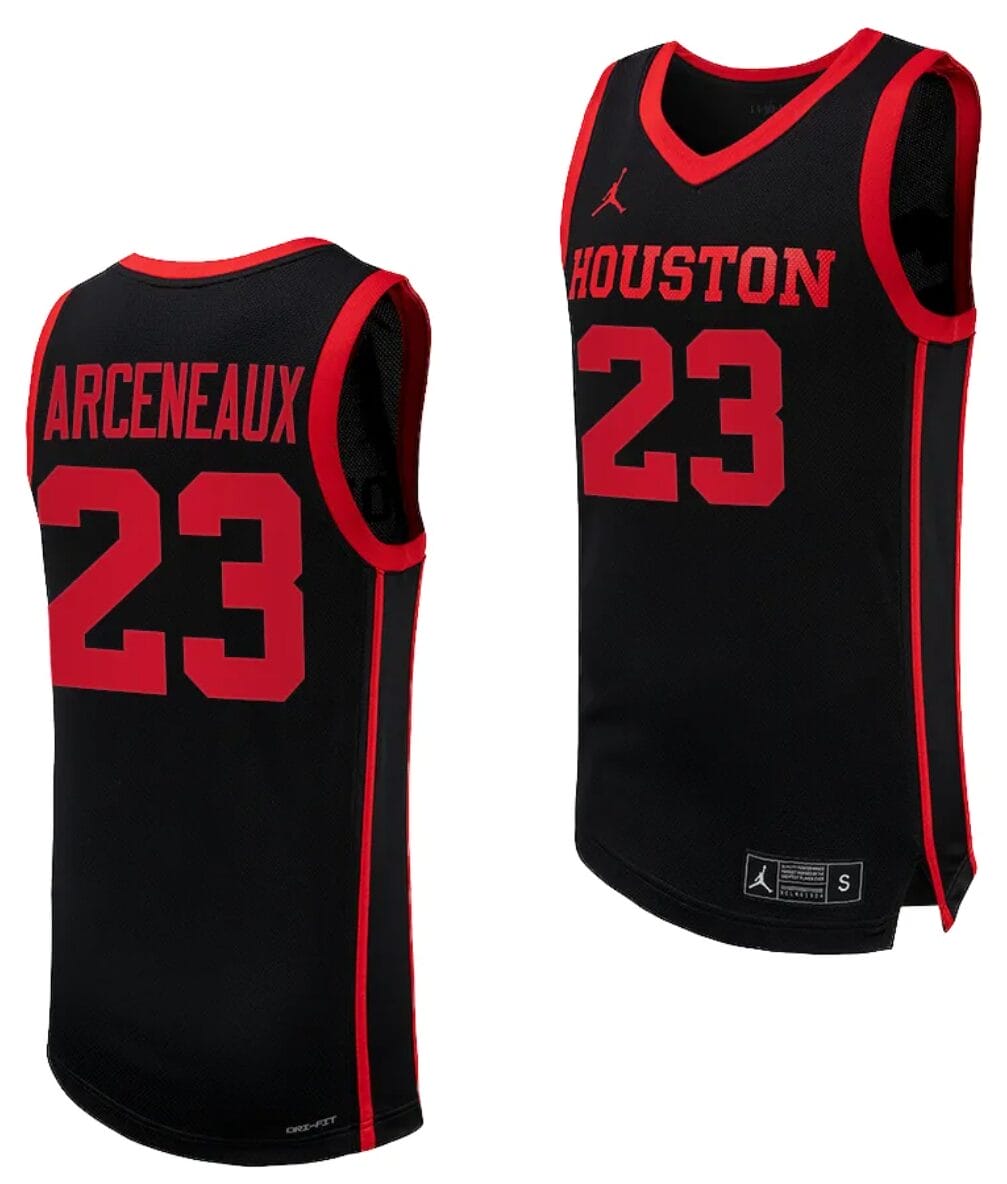 Terrance Arceneaux Jersey #23 Houston Cougars Basketball Replica Uniform Black