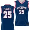 Tre Carroll Jersey #25 FAU Owls Full Sublimated Alternate Basketball Navy