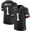 Xavier Worthy Jersey #1 Texas Longhorns Mexico Vapor College Football Black