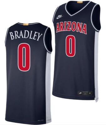 Arizona Wildcats Jaden Bradley Jersey #0 Limited Retro Basketball 2023-24 Navy