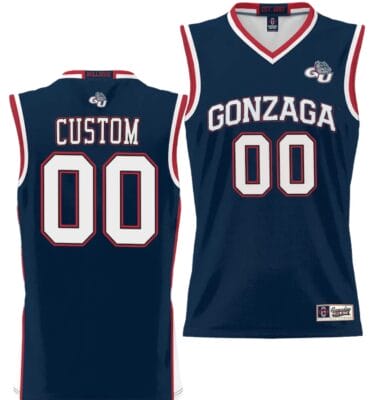 Custom Gonzaga Bulldogs Jersey Name And Number NIL College Basketball Black