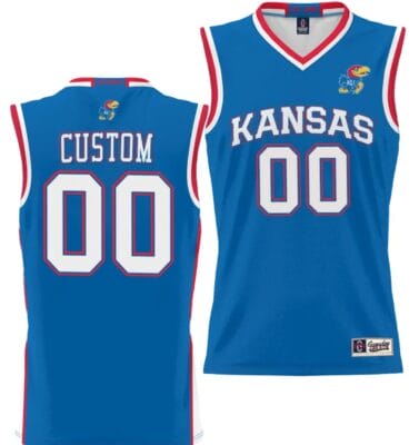 Custom Kansas Jayhawks Jersey Name And Number NIL College Basketball Lightweight Royal