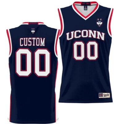 Custom UConn Huskies Jersey Name and Number NIL College Basketball Lightweight Navy