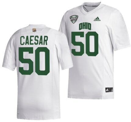 Kai Caesar Jersey #50 Ohio Bobcats College Football Uniform White