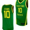 Kwame Evans Jersey #10 Oregon Ducks Replica College Basketball uniform Green