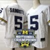 Mike Sainristil Jersey #5 Michigan Wolverines Football 2023 National Champions Patch White