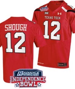 Tyler Shough Jersey #12 Texas Tech Red Raiders Independence Bowl Patch Football 2023 Red