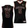 Wooga Poplar Jersey #5 Miami Hurricanes NIL College Basketball Lightweight Black