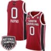 Te-Hina Paopao Jersey #0 South Carolina Gamecocks Basketball 2024 National Champions All Stitched Red