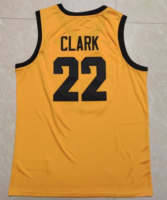 Caitlin Clark Jersey #22 Iowa Hawkeyes College Basketball Stitched Yellow