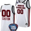 Custom South Carolina Gamecocks Jersey Basketball Name and Number 2024 NCAA March Madness Final Four White