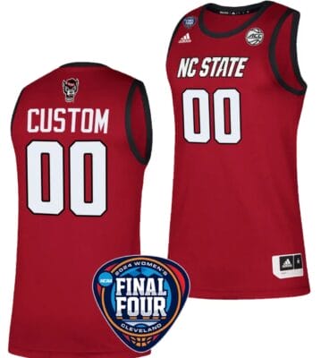 Custom NC State Wolfpack Basketball Jersey Name and Number 2024 NCAA March Madness Final Four Red