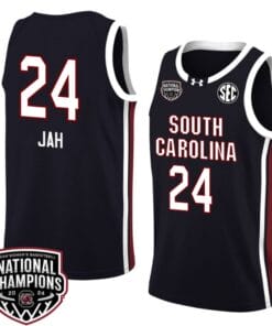Sahnya Jah Jersey #24 South Carolina Gamecocks 2024 NCAA Basketball National Champions Black