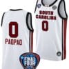 Te Hina Paopao Jersey #0 South Carolina Gamecocks Basketball 2024 NCAA March Madness Final Four White