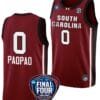 Te Hina Paopao Jersey #0 South Carolina Gamecocks Basketball 2024 NCAA March Madness Final Four Garnet