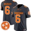 Aaron Beasley Jersey #6 Tennessee Volunteers Vapor Limited College Football Smoke Grey