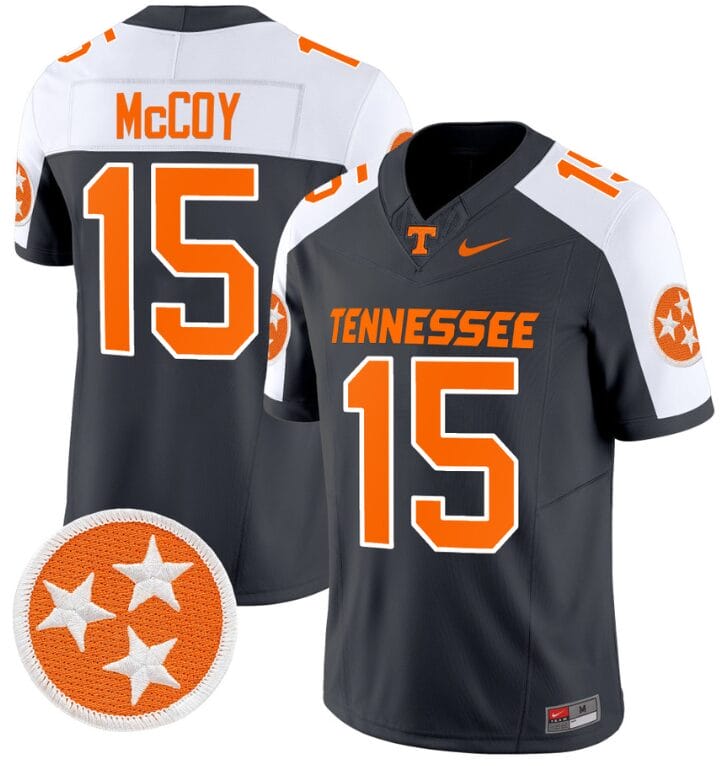 Bru McCoy Jersey #15 Tennessee Volunteers Vapor Limited College Football Grey Alternate