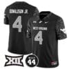CJ Donaldson Jr Jersey #4 West Virginia Mountaineers 2024 Vapor Limited Football Honor Jerry West Stitched Coal