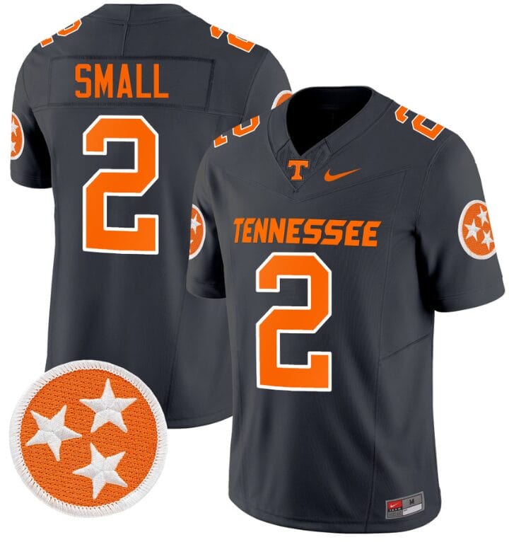 Jabari Small Jersey #2 Tennessee Volunteers Vapor Limited College Football Smoke Grey
