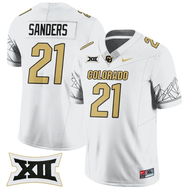 Shilo Sanders Jersey #21 Colorado Buffaloes 2024 Vapor Limited NCAA Football White