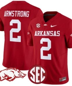 Andrew Armstrong Jersey #2 Arkansas Razorbacks Vapor Limited College Football Stitched Cardinal