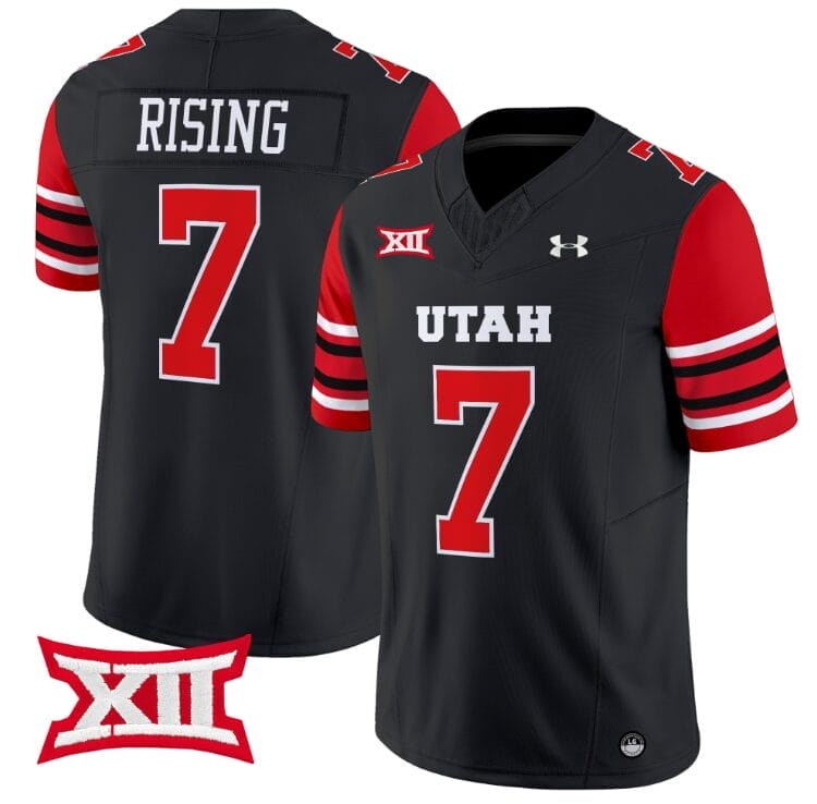 Cameron Rising Jersey #7 Utah Utes Vapor Limited College Football Stitched Black