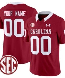 Custom South Carolina Gamecocks Jersey Name and Number Football 1980 Throwback Vapor Limited Garnet