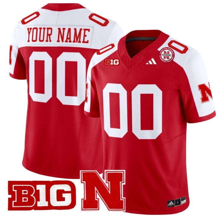 Custom Nebraska Cornhuskers Jersey Name and Number Vapor Limited Football Scarlet Alternate